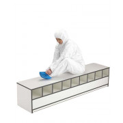Trespa Toplab Base Step Over Bench - Open 50% - 1200mm
