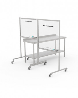 Free Standing Work Protection Screen - Clear Panel