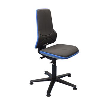 Bimos Neon 1 Chair on Glides - Black with Blue Flexstrip