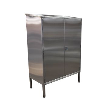 Stainless Steel Garment Cupboard with Rail