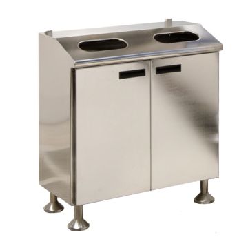 Electropolished Stainless Steel Cleanroom Garment Disposal Cabinet