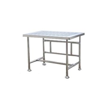 Electropolished Stainless Steel Cleanroom Table - Perforated Top