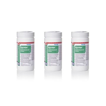 Klerwipe 70/30 Denatured Ethanol Sterile Tub Wipe - Case 15