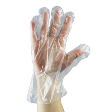Pal HDPE Embossed Gloves - Clear - Medium - Pack of 100