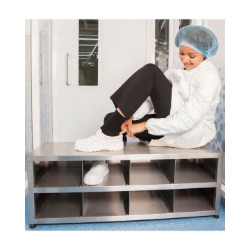 Stainless Steel Cleanroom Step-Over Benches