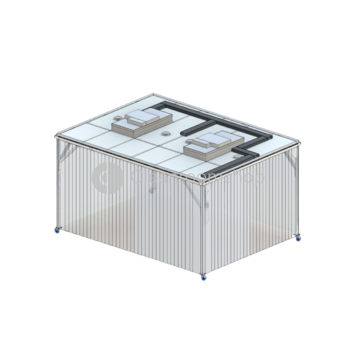 Predesigned Prefabriacted Softwall Cleanroom - 4m x 2m x 2.1m - Mobile
