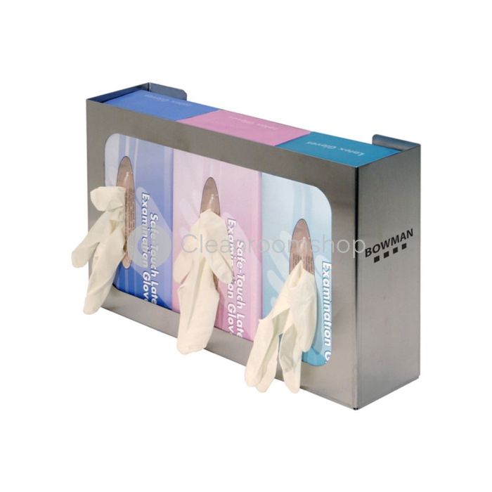 Stainless Steel Disposable Glove Dispenser - Triple