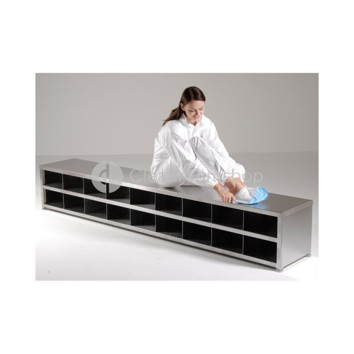 Clean Room Stainless Steel Shoe Rack With Cover 10 Tiers Shoe Rack