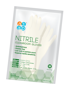 ASAP Non-sterile Nitrile Cleanroom Gloves 10x100 gloves