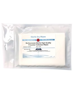 Agma Sterile Polyester/Cellulose Wipe 68gsm 10 x 10 wipes