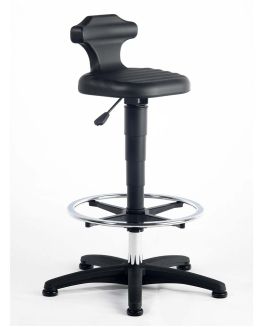 Sitting-Standing chair Flex 3 with glides & footring