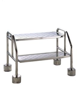 Electropolished Stainless Steel Cleanroom 2 Step Ladder