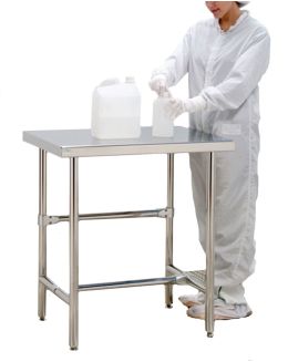 Electropolished S/S Cleanroom Table (Solid) 1200x760mm