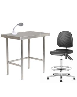 Cleanroom Table, Chair, LED Lamp Combi Offer
