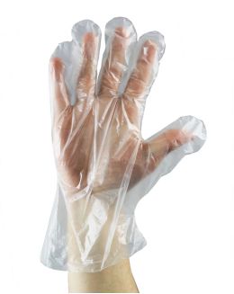Pal HDPE Embossed Gloves - Clear - Medium - Pack of 100