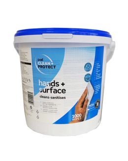 Pal Clean & Protect Hands + Surface Wipes 1000 Wipe Bucket