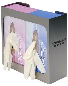 Stainless Steel Disposable Glove Dispenser - Double Box