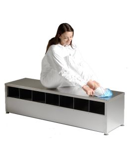 Stainless Steel Cleanroom Step-Over Bench - Open 50%