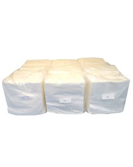 Quarter-Folded Case of 500 FG Clean Wipes White Creped Nonwoven Wipe 