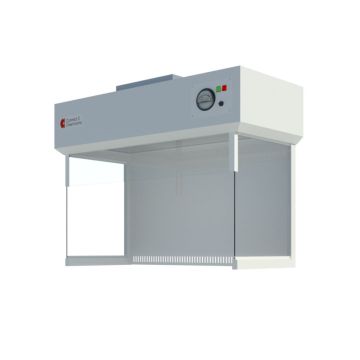 Render of a vertical laminar flow cabinet 