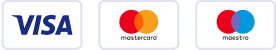Accepted payment cards: Visa, Mastercard and Maestro